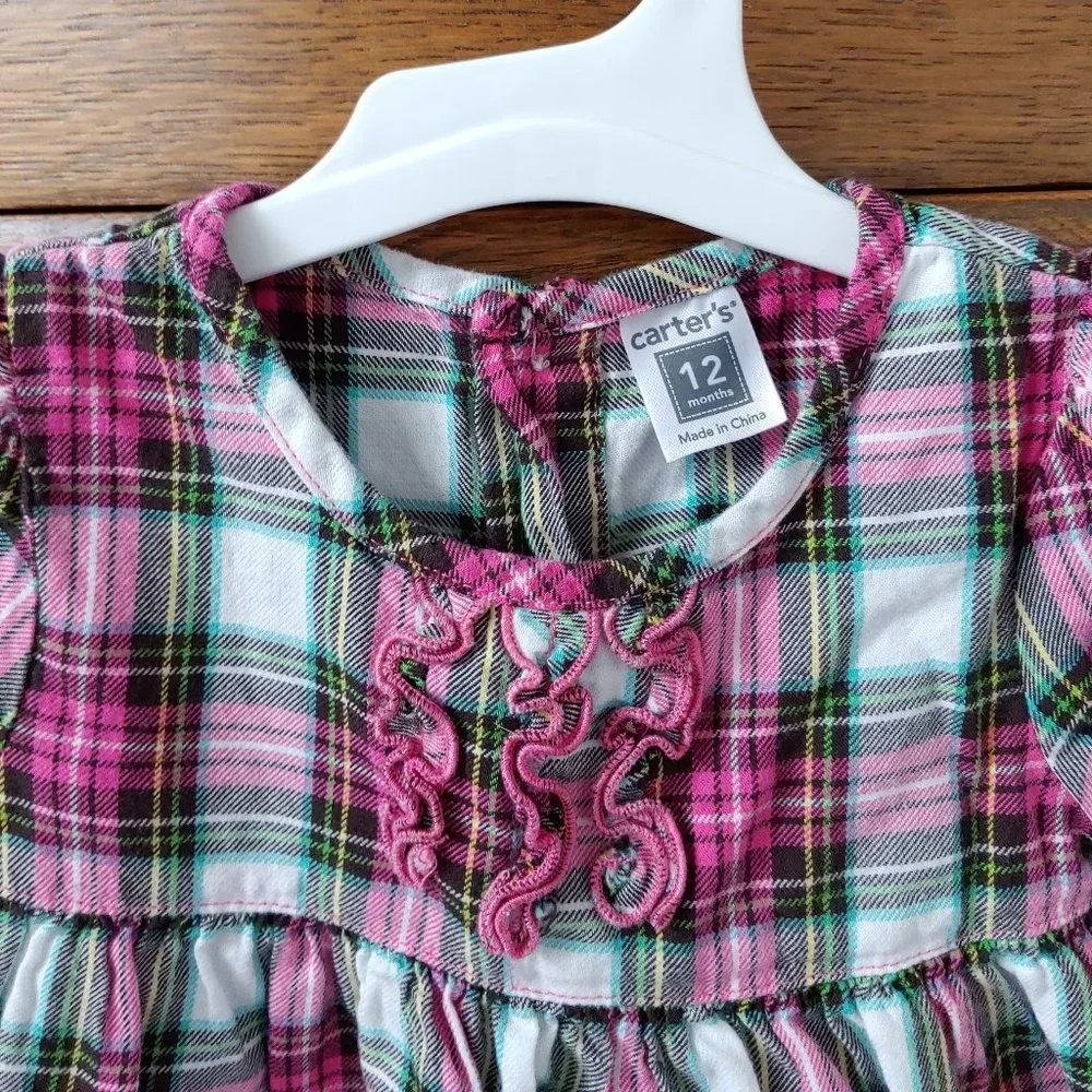 Carter's plaid dress size 12m